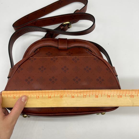 Patricia Nash Women Handbags Florentina Frame Leather Crossbody Bags Tan - Picture 8 of 16